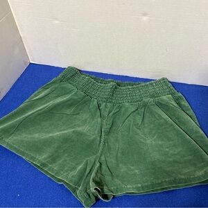 Green Corduroy Shorts